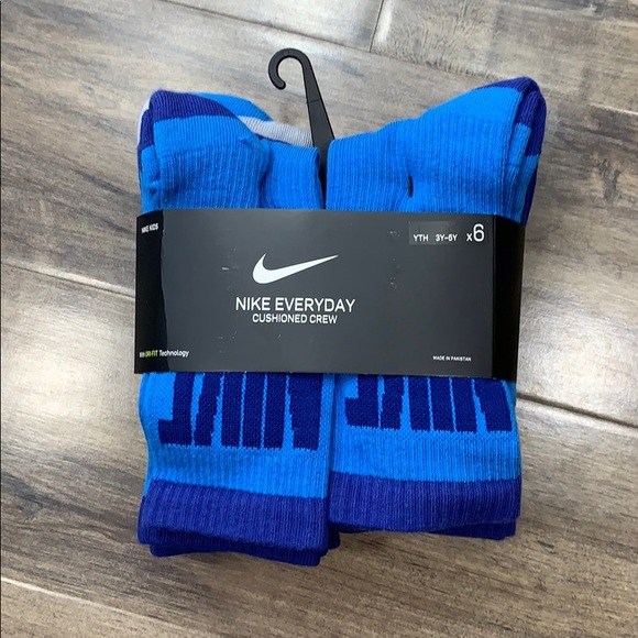 NIKE EVERYDAY CUSHIONED CREW SOCKS YTH 3Y-5Y
